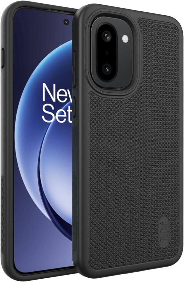 Tudia OnePlus 15R case MergeGrip Zwart - Dual Layer