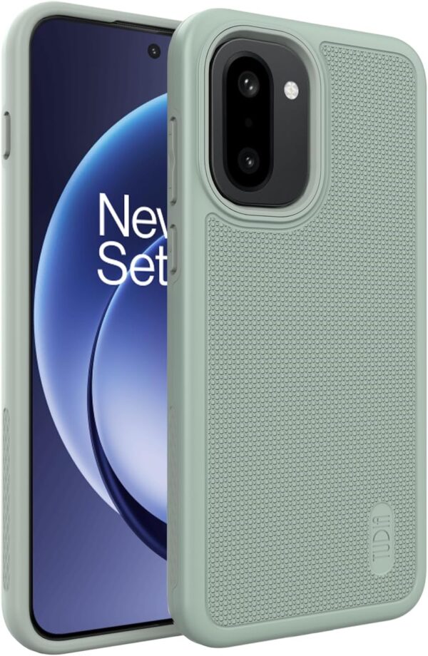 Tudia OnePlus 15R Case MergeGrip Green Lily - Dual Layer