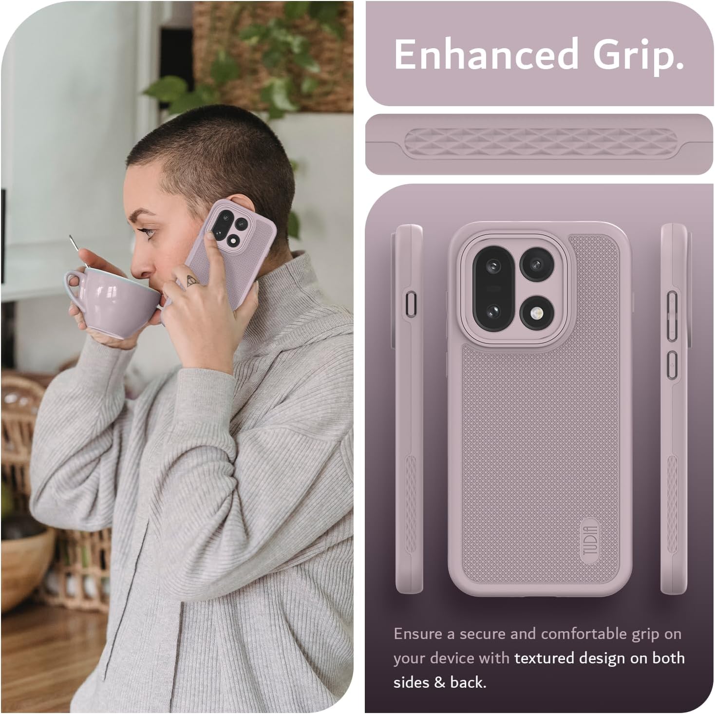 Tudia OnePlus 15 Case MergeGrip Purple - Dual Layer - Afbeelding 6