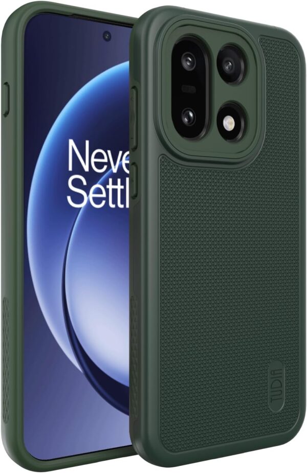 Tudia OnePlus 15 Case MergeGrip Pine Green - Dual Layer