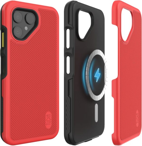 Tudia Fairphone 6 Hoesje DualShield MergeGrip [MagSafe] Rood
