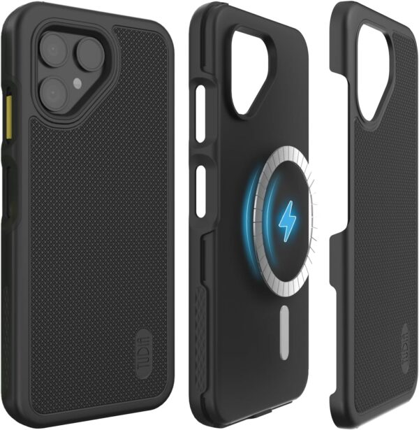 Tudia Fairphone 6 Hoesje DualShield MergeGrip [MagSafe] Zwart