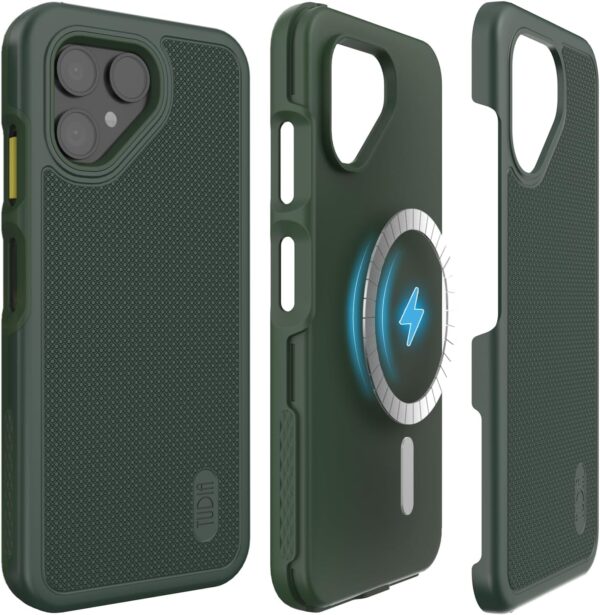 Tudia Fairphone 6 Hoesje DualShield MergeGrip [MagSafe] Donkergroen
