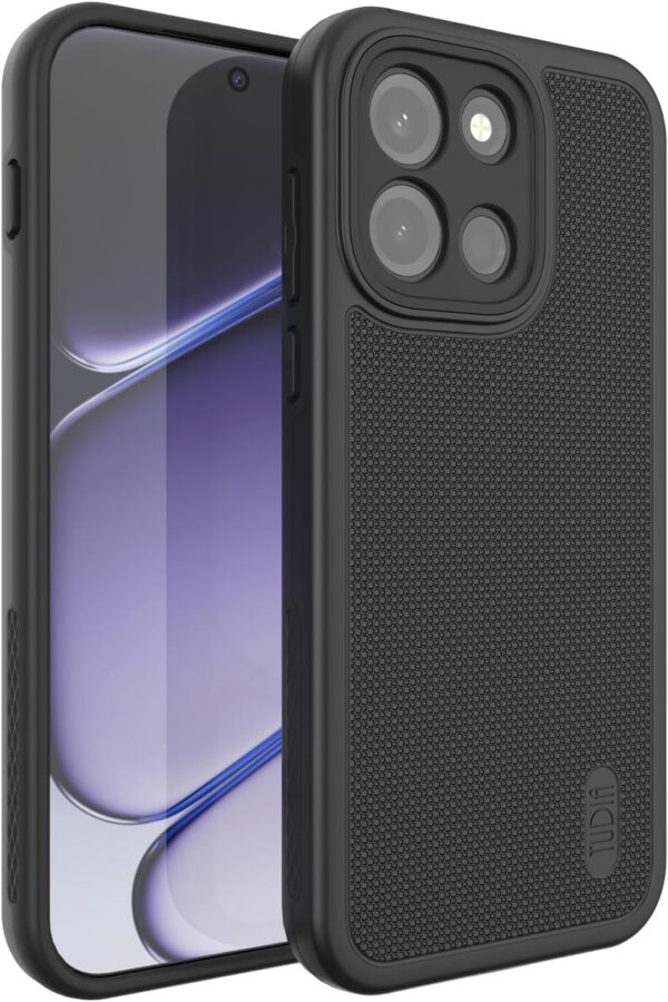 Tudia OnePlus Nord 6 Hoesje MergeGrip Dual-Layer Zwart